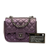 Chanel Mini Square Classic Iridescent Lambskin Single Flap Secondhand