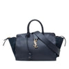 Saint Laurent Small Suede Trimmed Calfskin Downtown Cabas Satchel Secondhand