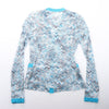 Missoni Crochet-Knit Cardigan in Blue, Size 40 IT Secondhand