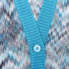 Missoni Crochet-Knit Cardigan in Blue, Size 40 IT Secondhand