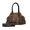 Fendi Zucca Canvas Grommet Etniko Du Jour Tote Secondhand