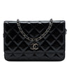 Chanel Paris Dallas CC Quilted Patent Goatskin Wallet on Chain Secondhand