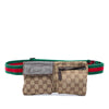 Gucci GG Canvas Web Double Pocket Belt Bag Secondhand