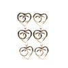 Secondhand Chanel Gold Plated Triple Heart CC Drop Earrings