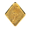 Secondhand Chanel Gold Plated CC Rhombus Brooch