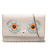 Fendi Leather Studded Monster Eyes Wallet on Chain Secondhand