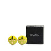 Chanel Gold Plated and Resin CC Round Clip On Earrings Secondhand