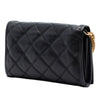 Saint Laurent Quilted Diamond Lambskin Becky Wallet on Chain Secondhand