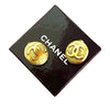 Chanel CC Gold Plated Round Clip On Earrings Secondhand