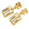 Chanel Gold Plated 31 Rue Cambon Drop Clip On Earrings Secondhand