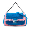 Fendi Micro Bicolor Shearling Baguette Satchel Secondhand