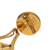Chanel CC Gold Plated Quilted Flap Bag Medallion Brooch Secondhand
