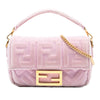 Secondhand Fendi Mini Zucca Embossed Velvet Baguette Satchel