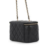 Chanel Small Quilted Caviar Vanity Case With Chain Secondhand