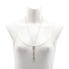 Chanel Gold Plated Rhinestone Faux Pearl Heart and Star Pendant Necklace Secondhand