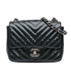 Chanel Mini Square Classic Chevron Patent Single Flap Secondhand