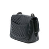 Chanel Mini Square Classic Chevron Patent Single Flap Secondhand