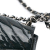 Chanel Mini Square Classic Chevron Patent Single Flap Secondhand