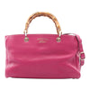 Gucci Medium Calfskin Bamboo Shopper Satchel Secondhand