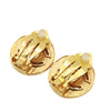 Chanel Gold Plated CC Round Clip-on Earrings Secondhand