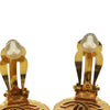 Chanel Gold Plated CC Round Clip-on Earrings Secondhand