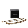 Chanel Gold Plated Leather Woven Chain Medallion Belt Secondhand