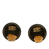 Secondhand Chanel Enamel Clover Button Clip On Earrings