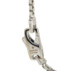 Gucci Sterling Silver Logo Plate Pendant Necklace Secondhand