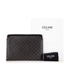 Celine Large Triomphe Coated Canvas Clutch Secondhand