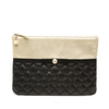 Secondhand Chanel Medium Quilted Lambskin and Metallic Calfskin Pearl O Case Clutch