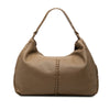 Bottega Veneta Large Intrecciato Trimmed Washed Cervo Deerskin Hobo Secondhand
