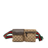 Gucci GG Canvas Web Double Pocket Belt Bag Secondhand