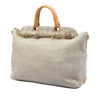 Prada Raffia Lino Fringe Shopping Tote Secondhand