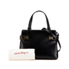 Ferragamo Leather Double Gancini Side Buckle Satchel Secondhand