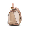 LOEWE Small Tricolor Calfskin and Suede Puzzle Satchel Secondhand