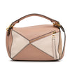 LOEWE Small Tricolor Calfskin and Suede Puzzle Satchel Secondhand