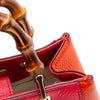 Gucci Mini Bicolor Calfskin Bamboo Shopper Satchel Secondhand