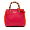 Gucci Mini Bicolor Calfskin Bamboo Shopper Satchel Secondhand