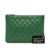 Secondhand Chanel Medium Quilted Caviar O Case Clutch