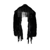 Secondhand Faux Fur Scarf with Leather Fringes - '10s