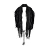 Secondhand Faux Fur Scarf with Leather Fringes - '10s