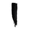 Secondhand Faux Fur Scarf with Leather Fringes - '10s