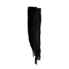 Secondhand Faux Fur Scarf with Leather Fringes - '10s
