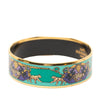 Hermès Wide Snow Leopards Enamel Bangle 62 Secondhand