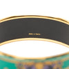 Hermès Wide Snow Leopards Enamel Bangle 62 Secondhand