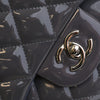 Chanel Jumbo Classic Striped Patent Double Flap Secondhand