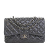 Chanel Jumbo Classic Striped Patent Double Flap Secondhand