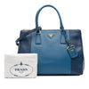 Prada Medium Bicolor Saffiano Lux Galleria Double Zip Satchel Secondhand