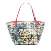 Burberry Small Haymarket Check Coated Canvas Floral Print Canterbury Tote Secondhand