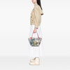 Burberry Small Haymarket Check Coated Canvas Floral Print Canterbury Tote Secondhand